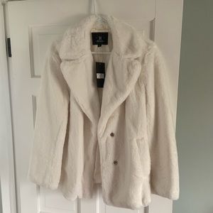 White Faux Fur Teddy Coat